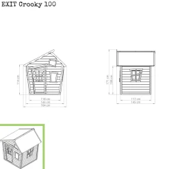 Exit Toys Exit - Casita Crooky de madera gris/beige* Casas