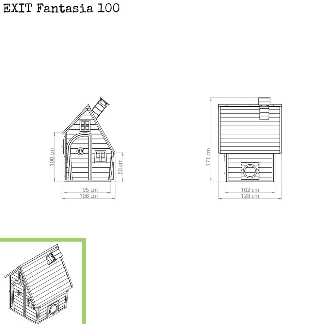 Exit Toys EXIT - Casita Fantasía de madera