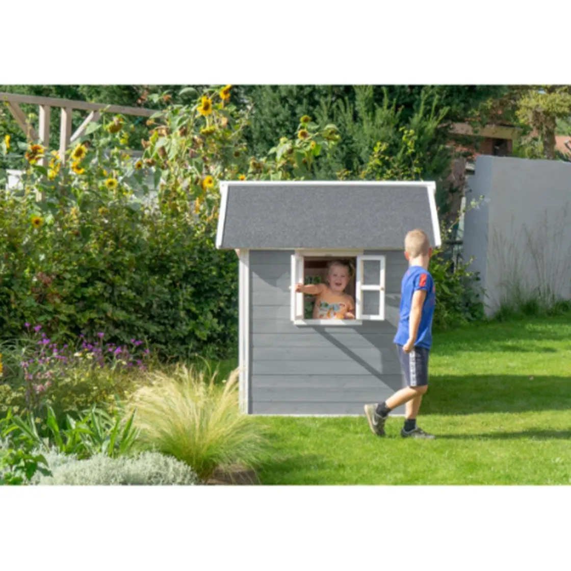 Exit Toys EXIT - Casita Loft de madera gris