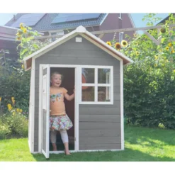 Exit Toys EXIT - Casita Loft de madera gris