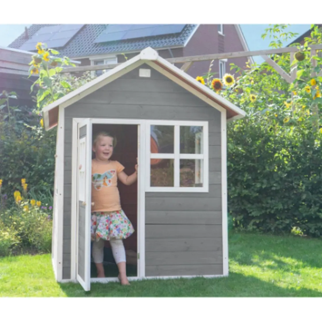 Exit Toys EXIT - Casita Loft de madera gris