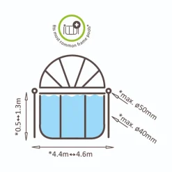 Exit Toys EXIT - Cúpula de piscina redonda 450 cm* Piscinas|Juguetes De Verano