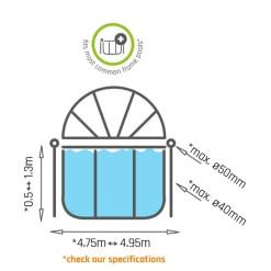 Exit Toys EXIT - Cúpula de piscina redonda 488 cm