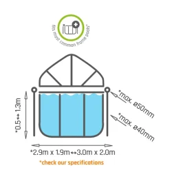 Exit Toys EXIT - Cúpula de piscina rectangular 300 cm
