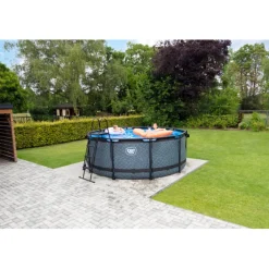 Exit Toys EXIT - Piscina Wood redonda con bomba de filtro 360 cm