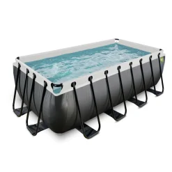 Exit Toys Exit - Piscina Black Leather 400 x 200 x 122 cm con filtro de arena