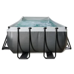 Exit Toys Exit - Piscina Black Leather 400 x 200 x 122 cm con filtro de arena