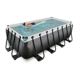 Exit Toys Exit - Piscina Black Leather 400 x 200 x 122 cm con filtro de arena