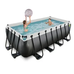 Exit Toys Exit - Piscina Black Leather 400 x 200 x 122 cm con filtro de arena