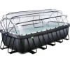 Exit Toys Exit - Piscina Black Leather 540 x 250 x 122 cm con filtro de arena, cúpula y bomba de calor* Piscinas|Juguetes De Verano