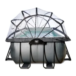 Exit Toys Exit - Piscina Black Leather 540 x 250 x 122 cm con filtro de arena, cúpula y bomba de calor* Piscinas|Juguetes De Verano