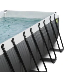 Exit Toys Exit - Piscina Black Leather 400 x 200 x 100 cm con filtro de arena y cúpula* Piscinas|Juguetes De Verano