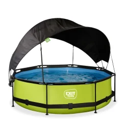 Exit Toys Exit - Piscina Lime verde diámetro 300 x 76 cm con filtro y toldo negro
