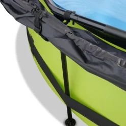 Exit Toys Exit - Piscina Lime verde diámetro 300 x 76 cm con filtro y toldo negro