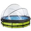 Exit Toys Exit - Piscina Lime verde diámetro 360 x 76 cm con filtro y cúpula transparente* Piscinas|Juguetes De Verano