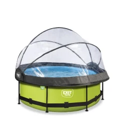 Exit Toys Exit - Piscina Lime verde diámetro 244 x 76 cm con filtro y cúpula transparente