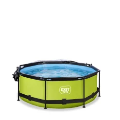 Exit Toys Exit - Piscina Lime verde diámetro 244 x 76 cm con filtro y cúpula transparente