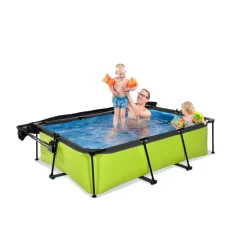 Exit Toys Exit - Piscina Lime verde 220 x 150 x 65 cm con filtro y toldo negro* Piscinas|Juguetes De Verano