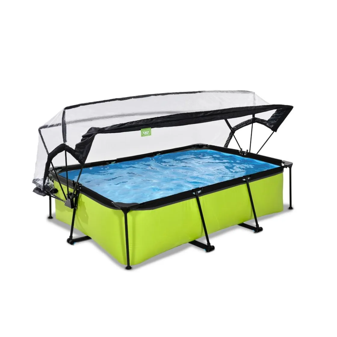 Exit Toys Exit - Piscina Lime verde 220 x 150 x 65 cm con filtro y cúpula transparente
