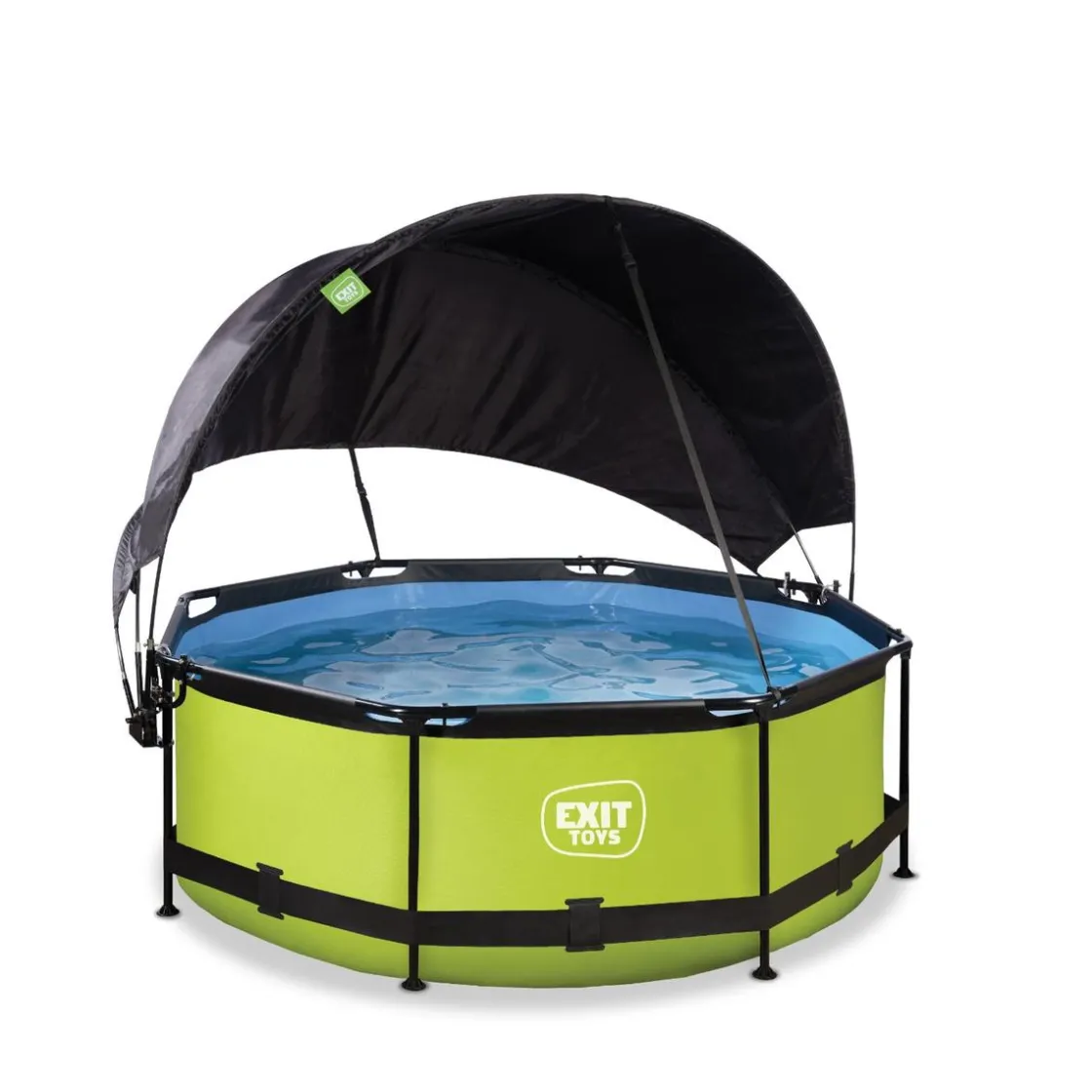 Exit Toys Exit - Piscina Lime verde diámetro 244 x 76 cm con filtro y toldo negro* Piscinas Tubulares|Piscinas