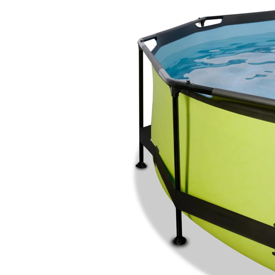 Exit Toys Exit - Piscina Lime verde diámetro 244 x 76 cm con filtro y toldo negro* Piscinas Tubulares|Piscinas
