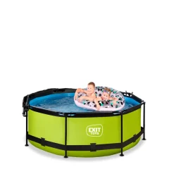 Exit Toys Exit - Piscina Lime verde diámetro 244 x 76 cm con filtro y toldo negro* Piscinas Tubulares|Piscinas