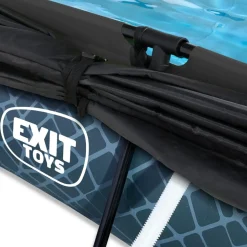 Exit Toys Exit - Piscina Stone efecto piedra gris 220 x 150 x 65 cm con filtro y toldo negro