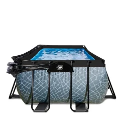 Exit Toys Exit - Piscina Stone gris 400 x 200 x 100 cm con filtro de arena, cúpula y bomba de calor* Piscinas|Juguetes De Verano