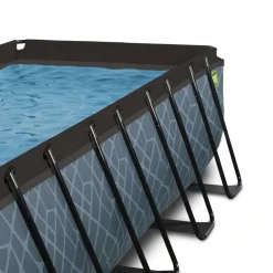 Exit Toys Exit - Piscina Stone gris 400 x 200 x 100 cm con filtro de arena