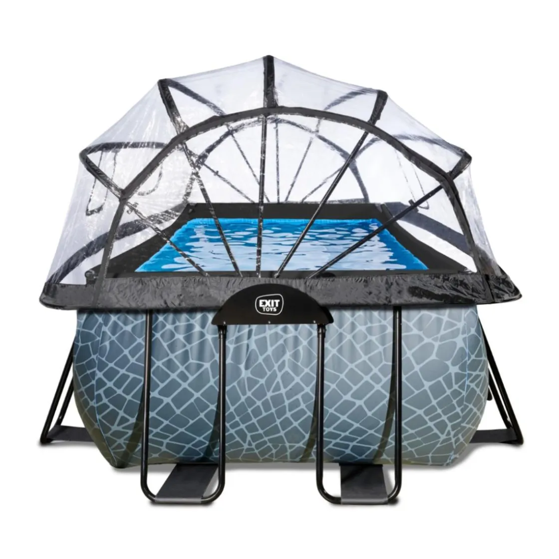 Exit Toys Exit - Piscina Stone gris 540 x 250 x 100 cm con filtro de arena y cúpula* Piscinas|Juguetes De Verano