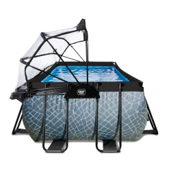 Exit Toys Exit - Piscina Stone gris 540 x 250 x 100 cm con filtro de arena y cúpula* Piscinas|Juguetes De Verano