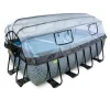 Exit Toys Exit - Piscina Stone gris 400 x 200 x 122 cm con filtro de arena y cúpula* Piscinas|Juguetes De Verano