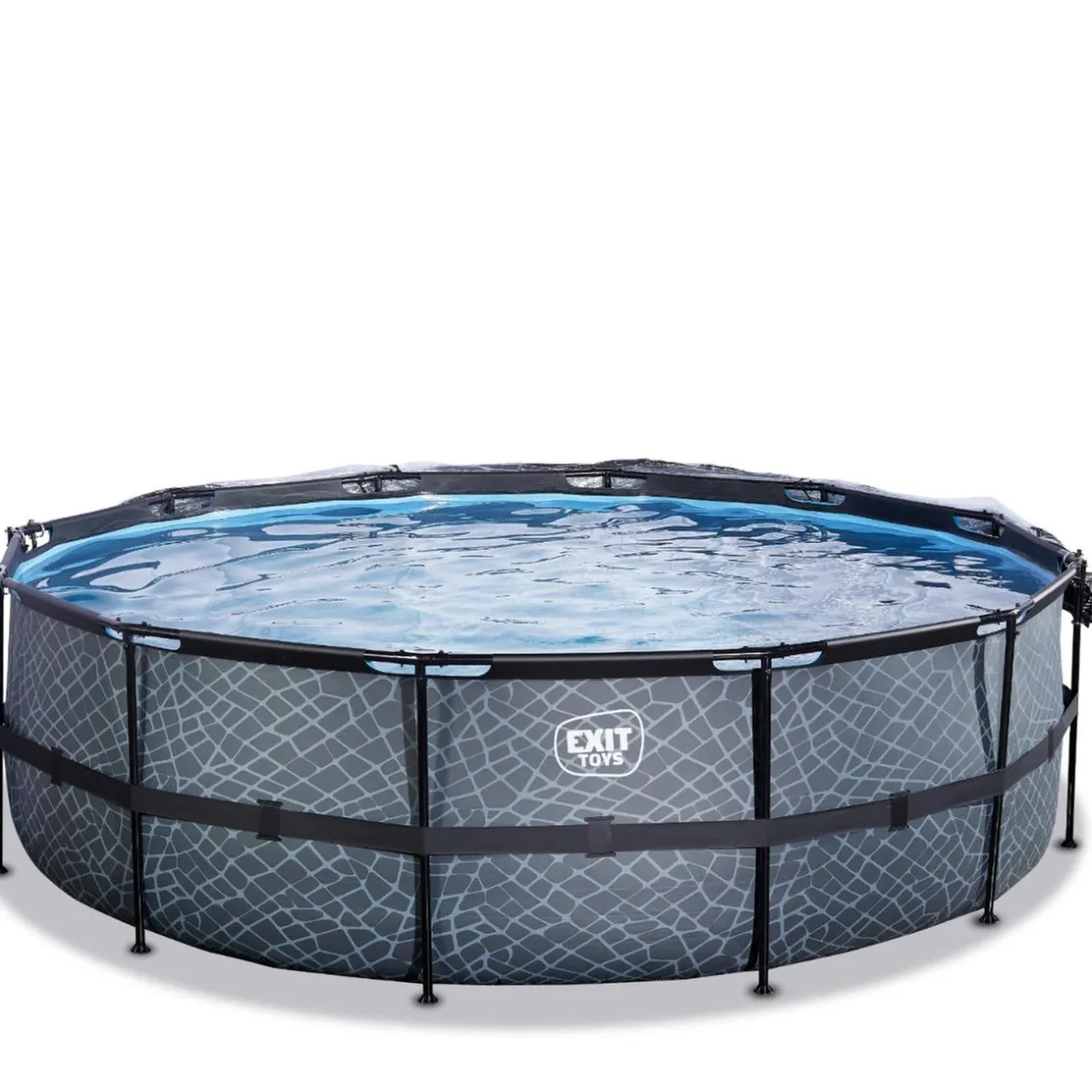 Exit Toys Exit - Piscina Stone gris diámetro 488 x 122 cm con filtro de cartucho* Piscinas|Juguetes De Verano