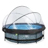 Exit Toys EXIT - Piscina Stone redonda 300 cm con cúpula y bomba de filtro* Piscinas|Juguetes De Verano