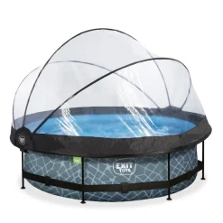 Exit Toys EXIT - Piscina Stone redonda 300 cm con cúpula y bomba de filtro* Piscinas|Juguetes De Verano