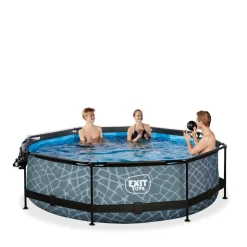 Exit Toys EXIT - Piscina Stone redonda 300 cm con cúpula y bomba de filtro* Piscinas|Juguetes De Verano