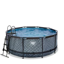 Exit Toys EXIT - Piscina Stone redonda con bomba de filtro 360 cm* Piscinas|Juguetes De Verano