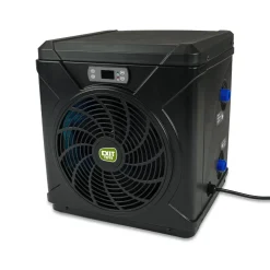 Exit Toys Exit - Piscina Wood efecto madera marrón diámetro 360 x 122 cm con filtro de arena, cúpula transparente y bomba de calor