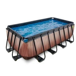 Exit Toys Exit - Piscina Wood efecto madera 400 x 200 x 122 cm con filtro de arena* Piscinas|Juguetes De Verano