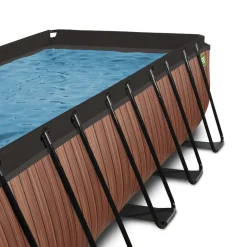 Exit Toys Exit - Piscina Wood efecto madera 540 x 250 x 122 cm con filtro de cartucho