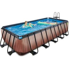 Exit Toys Exit - Piscina Wood efecto madera 540 x 250 x 122 cm con filtro de arena* Piscinas|Juguetes De Verano