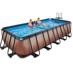 Exit Toys Exit - Piscina Wood efecto madera 540 x 250 x 122 cm con filtro de arena* Piscinas|Juguetes De Verano