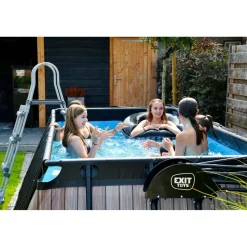 Exit Toys Exit - Piscina Wood efecto madera 400 x 200 x 100 cm con filtro de cartucho* Piscinas|Juguetes De Verano