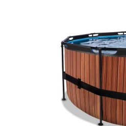 Exit Toys Exit - Piscina Wood efecto madera diámetro 488 x 122 cm con filtro de arena* Piscinas|Juguetes De Verano
