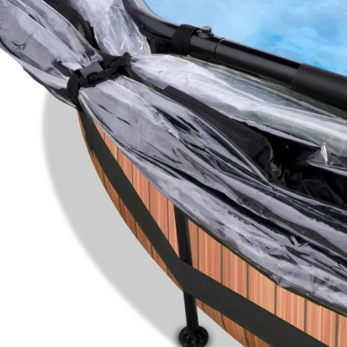 Exit Toys EXIT - Piscina Wood redonda 244 cm con cúpula y bomba de filtro* Piscinas|Juguetes De Verano