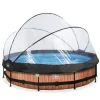 Exit Toys EXIT - Piscina Wood redonda 360 cm con cúpula y bomba de filtro* Piscinas|Juguetes De Verano