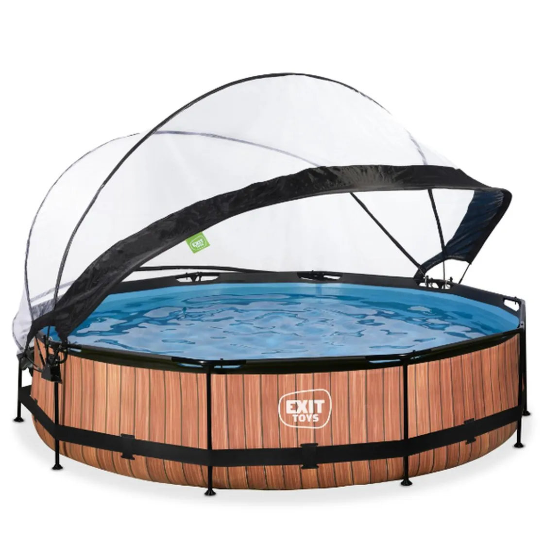 Exit Toys EXIT - Piscina Wood redonda 360 cm con cúpula y bomba de filtro* Piscinas|Juguetes De Verano