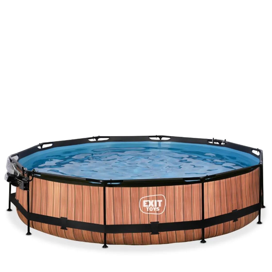 Exit Toys EXIT - Piscina Wood redonda 360 cm con cúpula y bomba de filtro* Piscinas|Juguetes De Verano