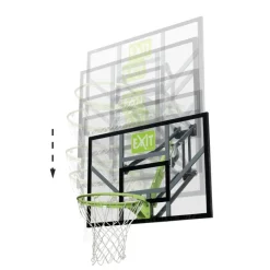Exit Toys Exit - Tablero de baloncesto Galaxy transparente para pared* Deportes
