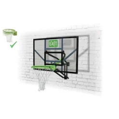 Exit Toys Exit - Tablero de baloncesto Galaxy transparente para pared con aro para mates